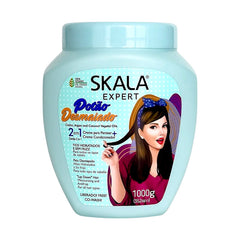 سكالا اكسبرت - كريم للشعر الباهت 2 في 1 بلسم وماسك بخلاصة زيت الخروع والارغان 1000 جم