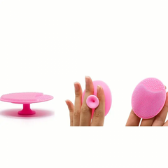 فرشاة السيليكون لتنظيف وتقشير الوجه والرؤوس السوداء - اخضر