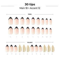 داشينج ديڤا - بلاك ايدج أظافر لاصقة
