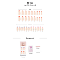 داشينج ديڤا - نيون شييك فرنش أظافر لاصقة