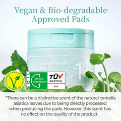 نومبوزين - مسحات تونر 1 بوجهين خضراء لتهدئة البشرة 70 مسحة