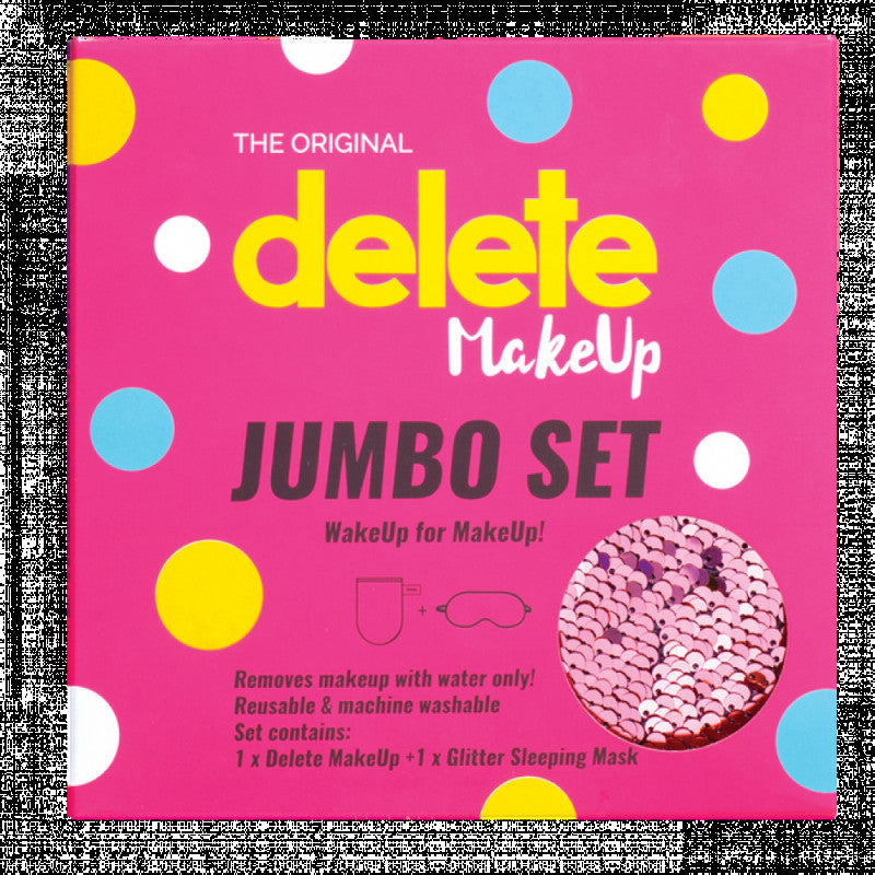 مجموعة مزيل ميكاج جامبو وماسك للنوم من دليت ميك اب -delete makeup
