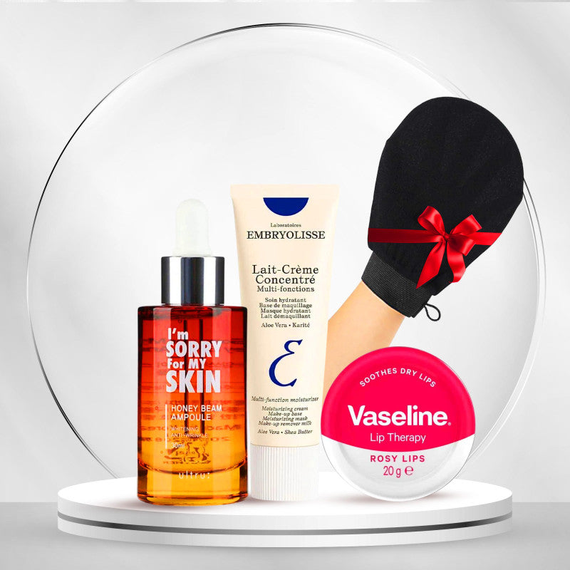 باقة ترطيب وتجهيز البشرة قبل المكياج – بكريم إمبريوليس وأمبولة العسل I’m Sorry For My Skin