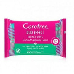 كير فري - مناديل للمناطق الحساسة بالشاي الاخضر و الصبار 20 حبة