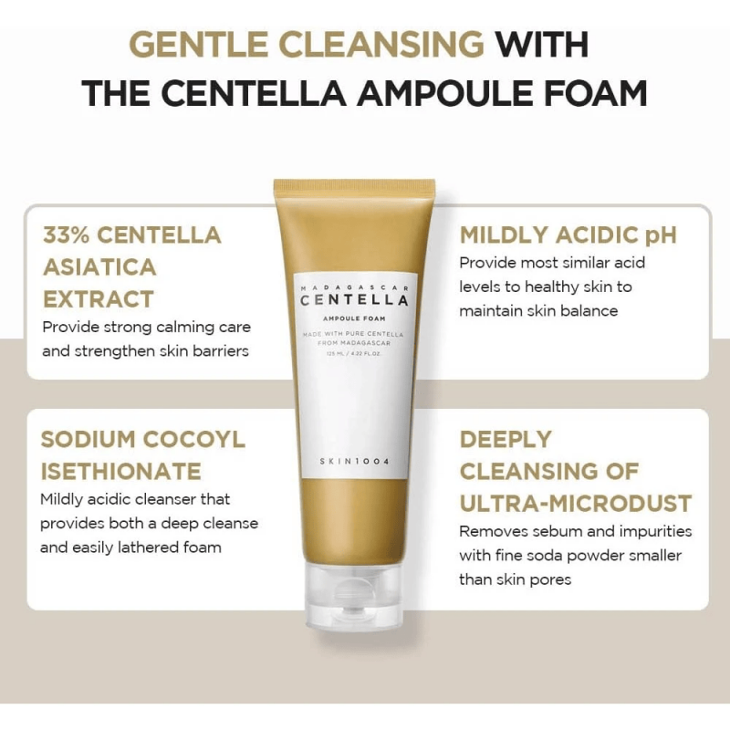 سكين 1004 - منظف رغوي لطيف ومهدئ بخلاصة السنتيلا 125مل