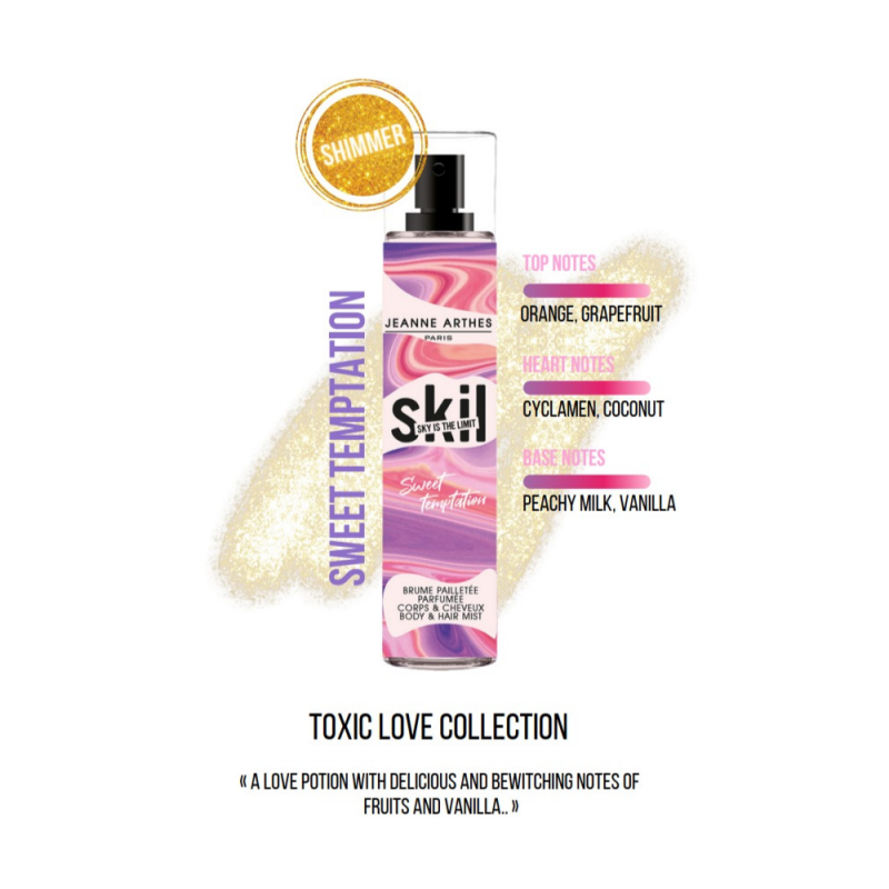 سكيل - معطر الجسم و الشعر مع لمعة سويت تيمبتيشن 250 مل