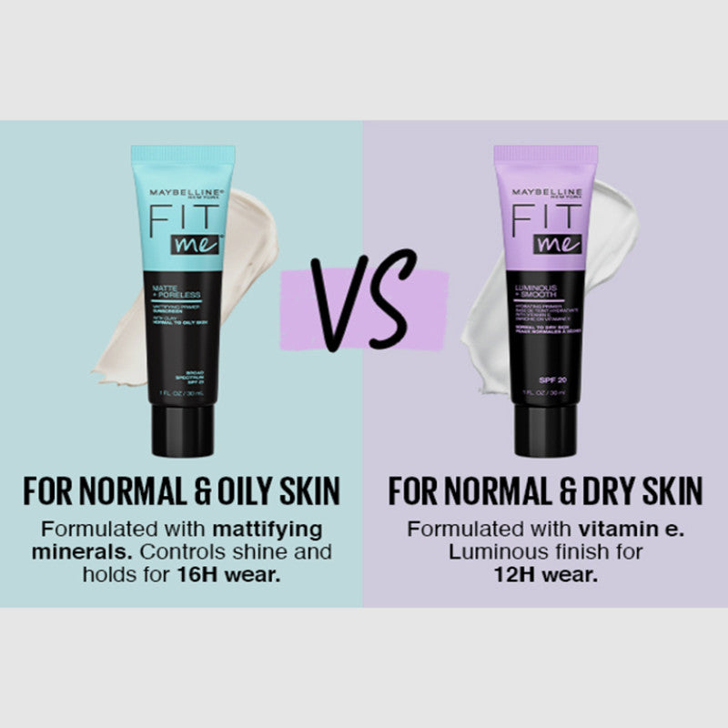 ميبلين - برايمر الوجه فيت مي مع عامل حماية من الشمس Spf 20 للبشرة الجافة 30 مل