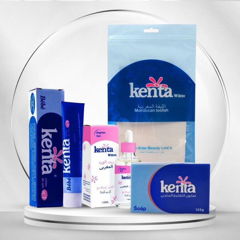 مجموعة كينتا وايت بزيت الورد والليفة المغربية