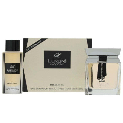 براند جي لوكسشر وومن أو دو بارفيوم 100 مل + رذاذ شعر 50 مل – عطر خشبي فاخر