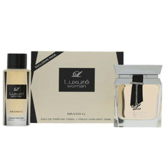 براند جي لوكسشر وومن أو دو بارفيوم 100 مل + رذاذ شعر 50 مل – عطر خشبي فاخر
