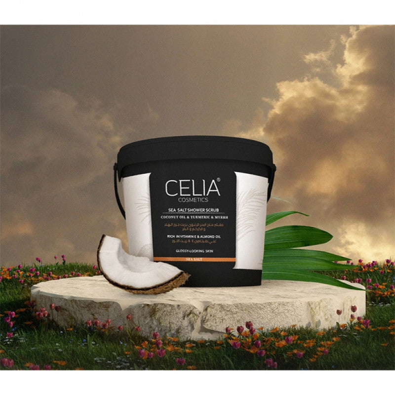 سيليا - مقشر ملح البحر الرغوي بزيت جوز الهند والكركم والمرة 750ج