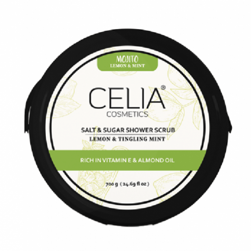 سيليا - مقشر رغوي بالسكر والملح بالليمون والنعناع 700غ